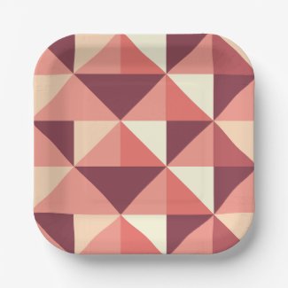 Peach Pink Purple Triangle Geometric Pattern Party