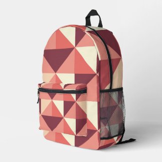 Peach Pink Purple Triangle Geometric Pattern 