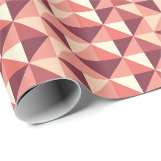 Peach Pink Purple Triangle Geometric Pattern