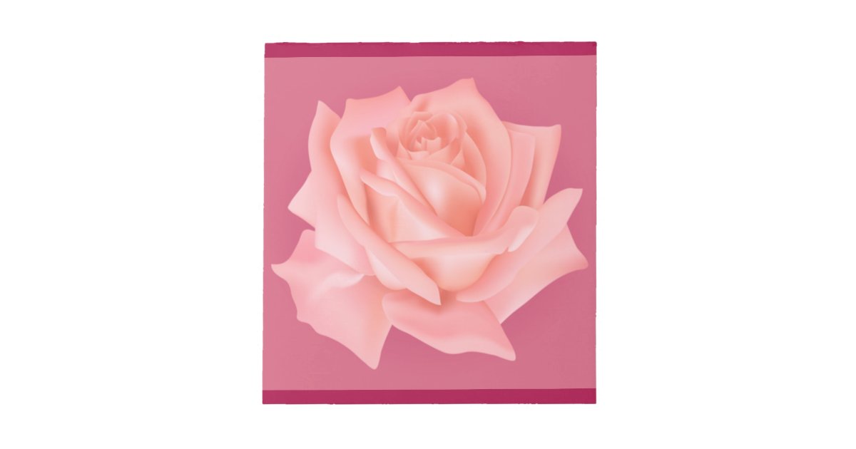Peach-pink roses notepad | Zazzle