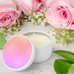 Peach Pink Soy Wax Candle Favor Mini Candle Favors