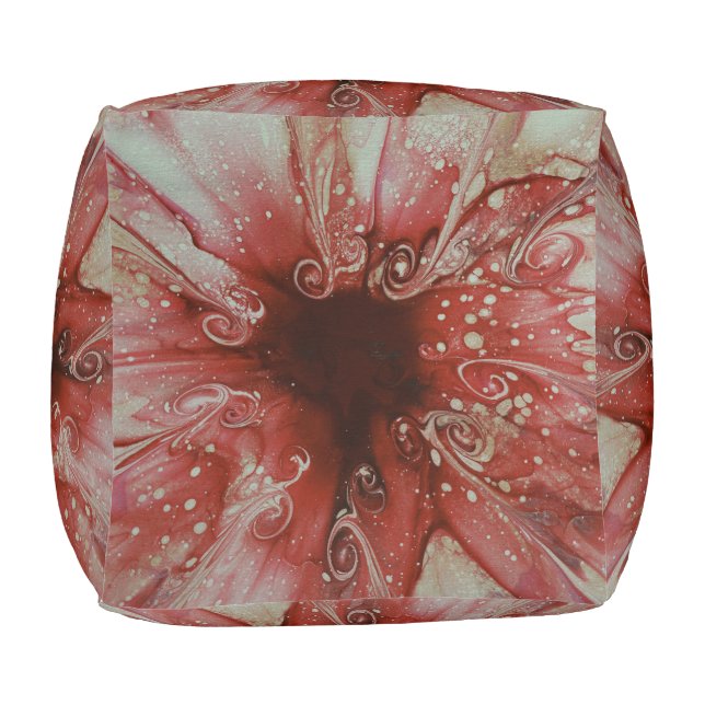 Peach Pit Cube Pouf (Bottom)