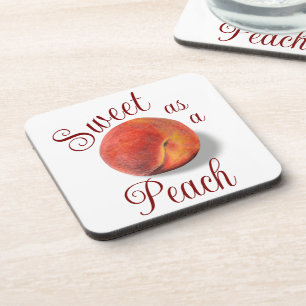 Peach Plastic Coaster