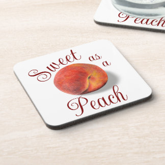 Peach Plastic Coaster