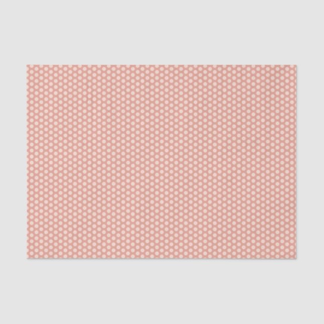 Peach polka dots tissue paper (Front)