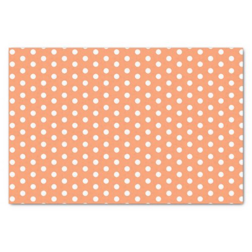 Peach Polka Dots Tissue Paper