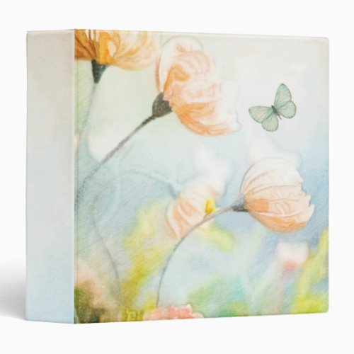 Peach Poppy Meadow Binder