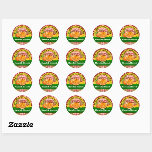 Peach Preserves Classic Round Sticker | Zazzle