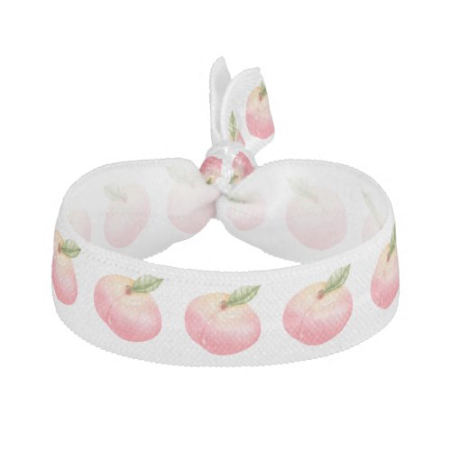 Peach Print Elastic Hair Tie