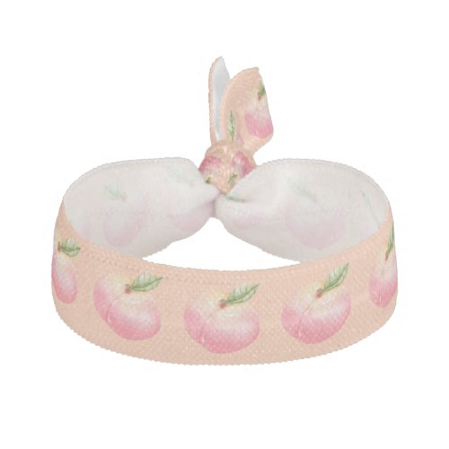 Peach Print Elastic Hair Tie