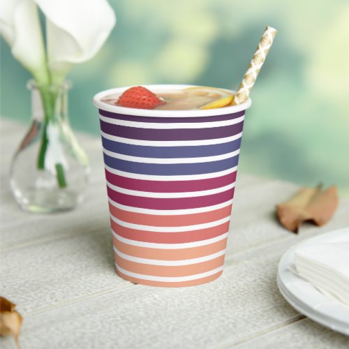 Peach Purple And Pink   Paper Cups