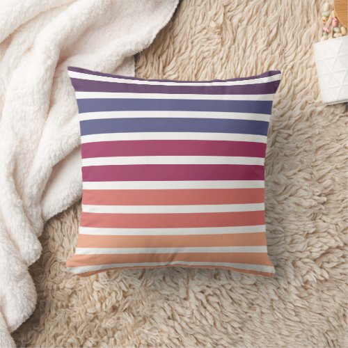 Peach Purple And Pink  Throw Pillow