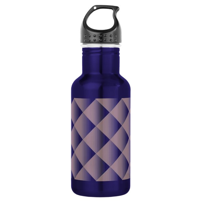 Peach Quilted Pattern with a Diamond Water Bottle (Front)