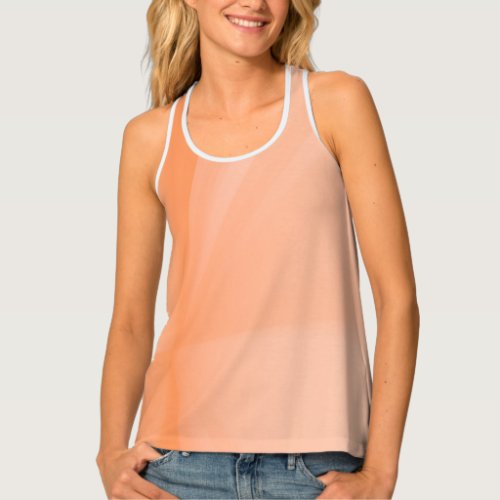 Peach Rays Abstract  Tank Top