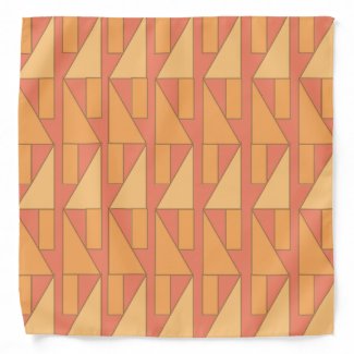 Peach Rectangle Triangle Geometric Pattern