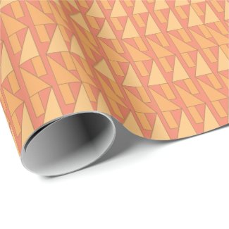 Peach Rectangle Triangle Geometric Pattern