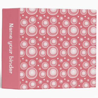Peach Retro Dots 2 inch Designer Binder