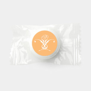 Peach Retro White Flourish Rose Life Saver® Mints