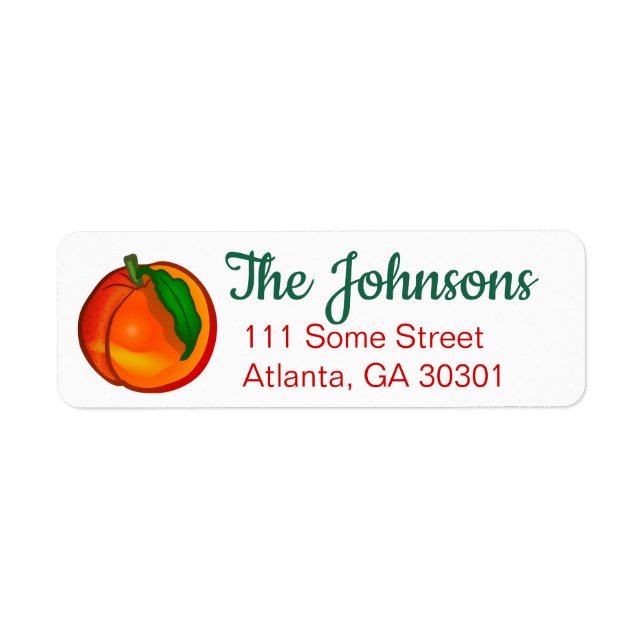 Peach Return Address Label (Front)