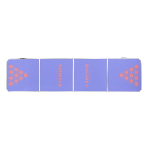 Peach Reverse Minimal Modern Classic Name Beer Pong Table