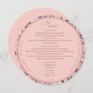 Peach Romance Wedding Circle Menu