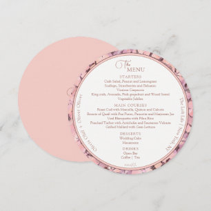 Peach Romance Wedding Circle Menu