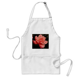 peach rose and dewdrops adult apron