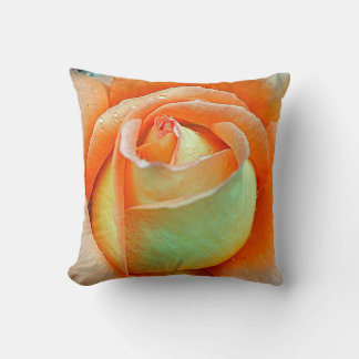 Peach Rose Bud Cushion Throw