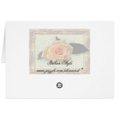 Peach Rose Card (Back Horizontal)