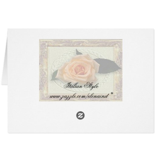 Peach Rose Card (Back Horizontal)