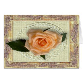 Peach Rose Card (Front Horizontal)