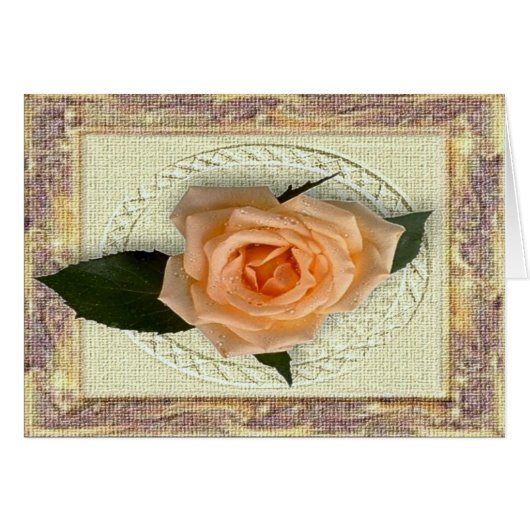 Peach Rose Card (Front Horizontal)