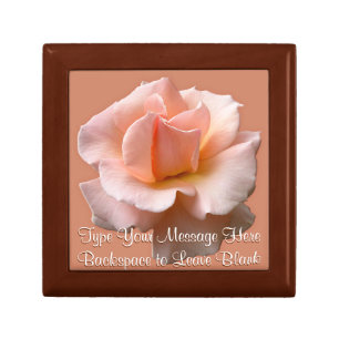 Peach Rose Gift Box Personalized Wild Flower Boxes