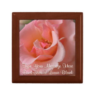 Peach Rose Gift Box Personalized Wild Flower Boxes