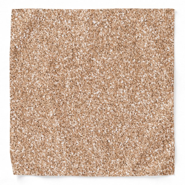 Peach Rose Gold Blush Glitter Glitz        Bandana (Front)