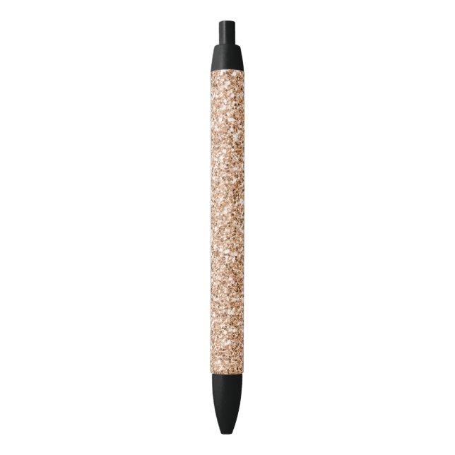 Peach Rose Gold Blush Glitter Glitz          Pen (Front Vertical)