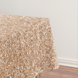 Peach Rose Gold Blush Glitter Glitz Tablecloth