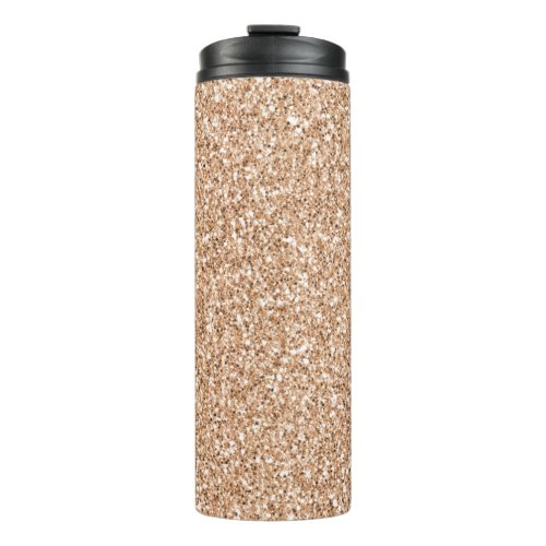 Peach Rose Gold Blush Glitter Glitz    Thermal Tumbler