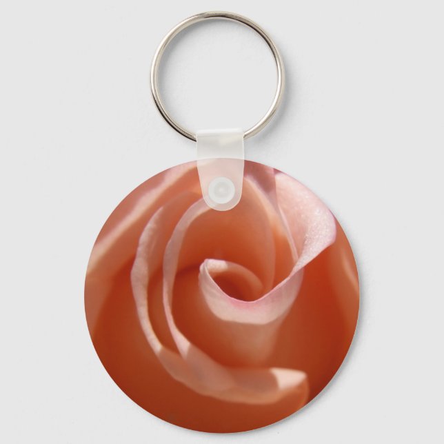 Peach Rose Keychain (Front)