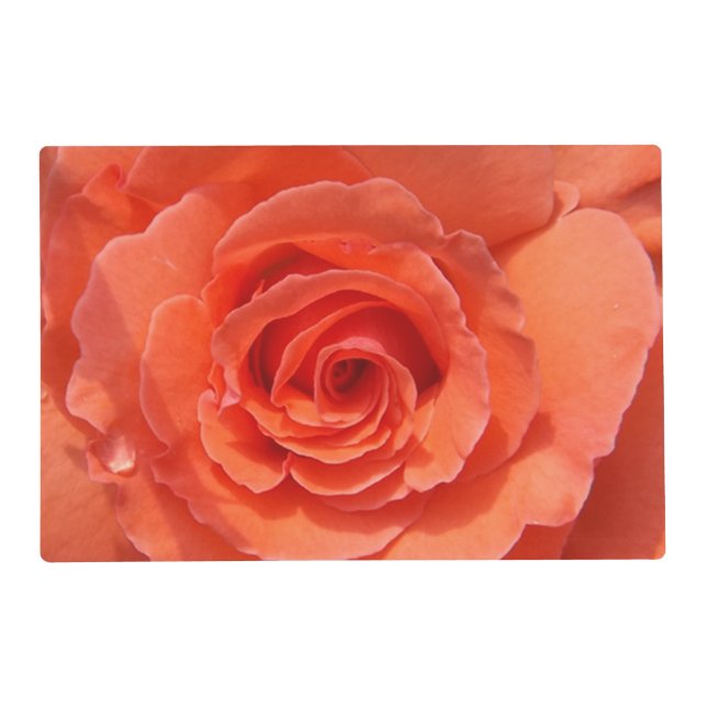Peach Rose Laminated Placemat (Front)