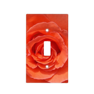 Peach rose light switch cover
