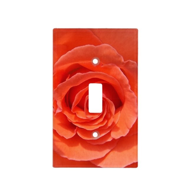 Peach rose light switch cover (Front)