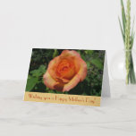 Peach Rose Mother's Day Card