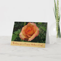 Peach Rose Mother's Day Card