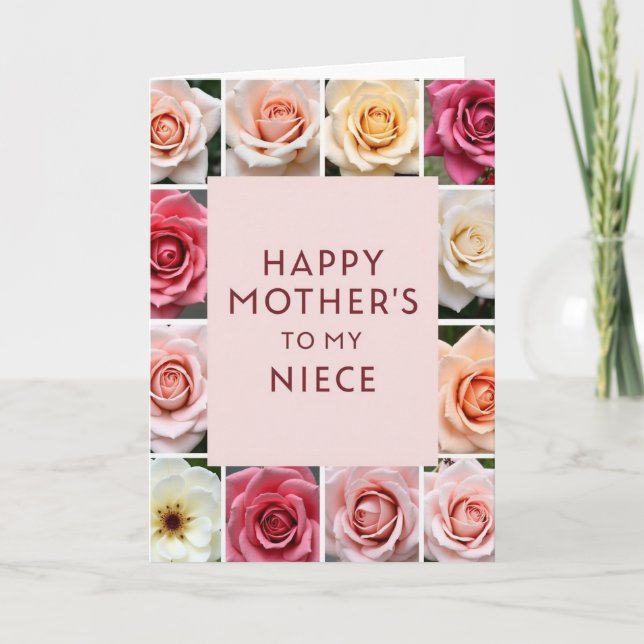 Peach Rose Mothers Wish Card (Front)