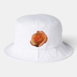 Peach Rose Orange Floral Photography Bucket Hat