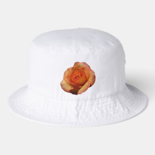 Peach Rose Orange Floral Photography Bucket Hat