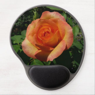 Peach Rose Orange Floral Photography Gel Mouse Pad