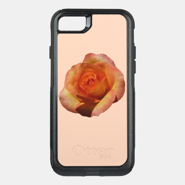 Peach Rose Orange Floral Photography Otterbox iPhone Case (Back)
