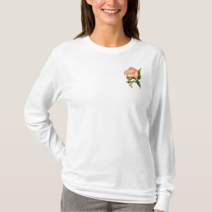 peach rose watercolor flower T-Shirt